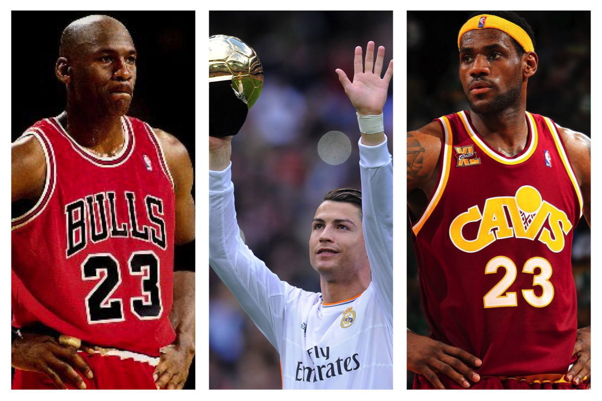 Image result for cristiano, Lebron and michael jordan